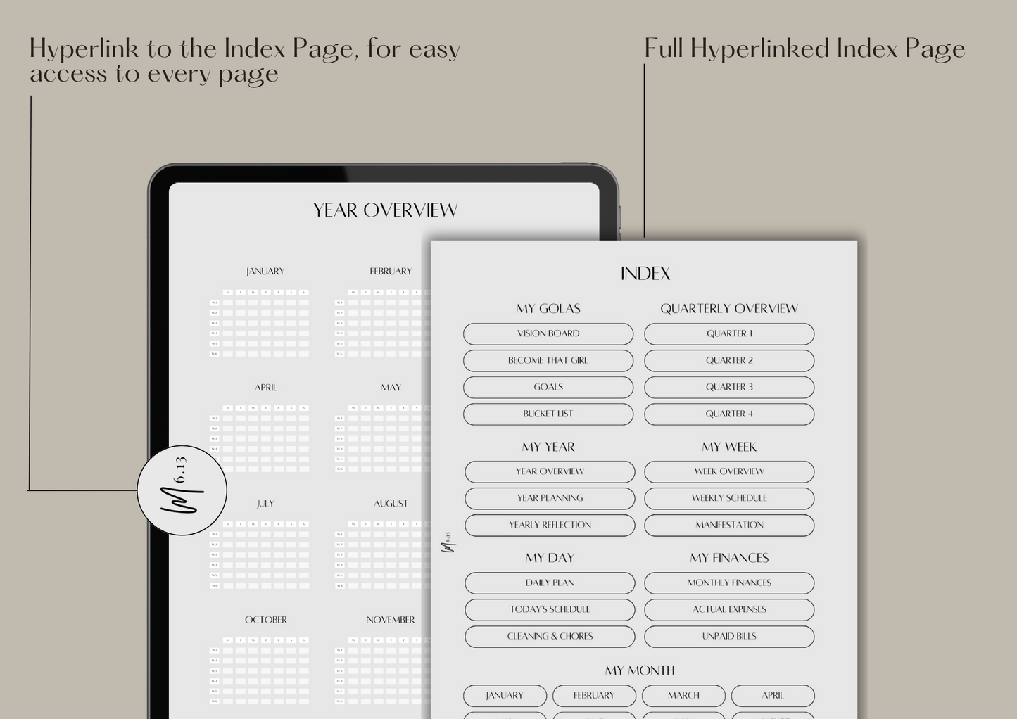 Digital Planner M6.13 Studios