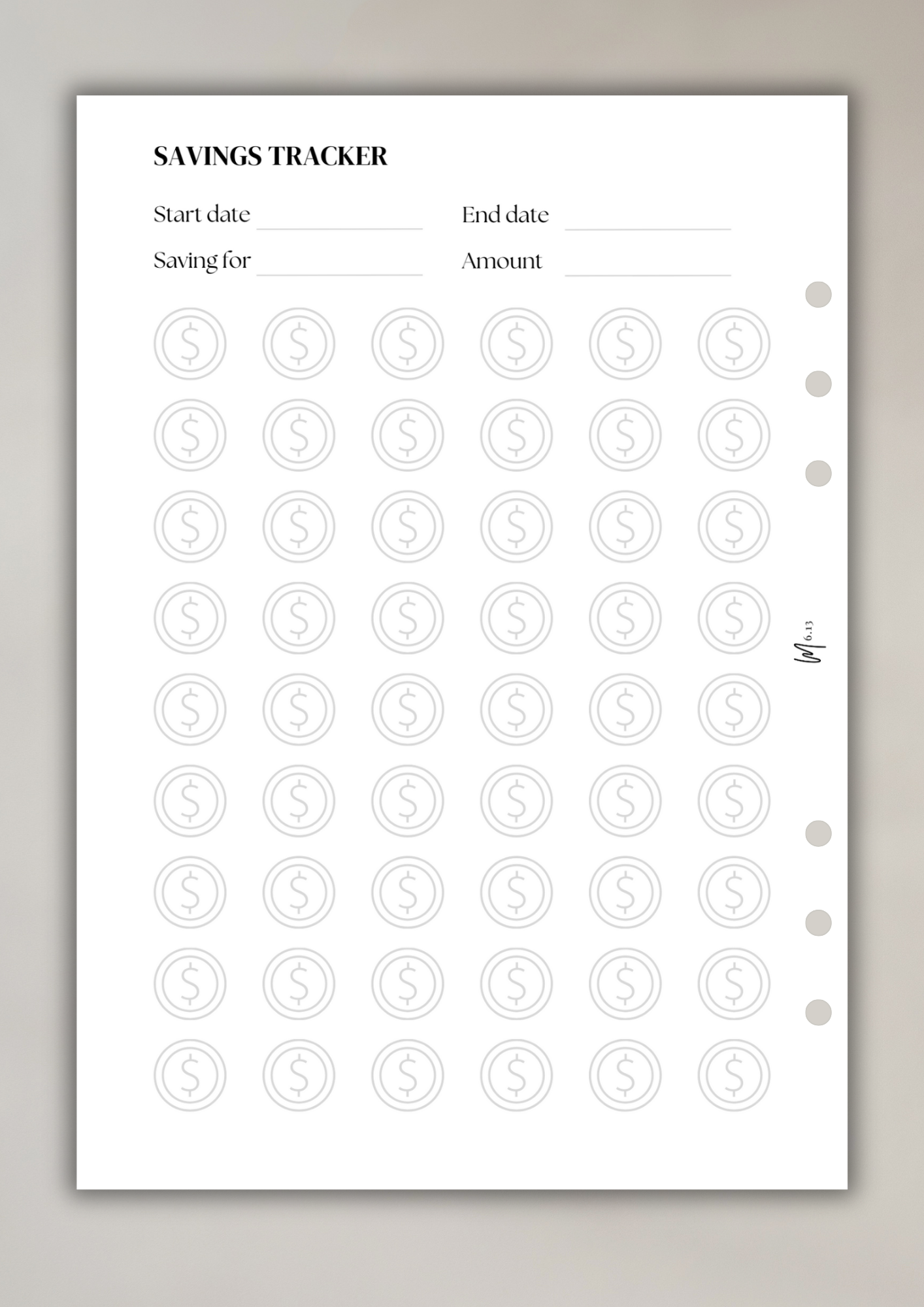 Savings Tracker