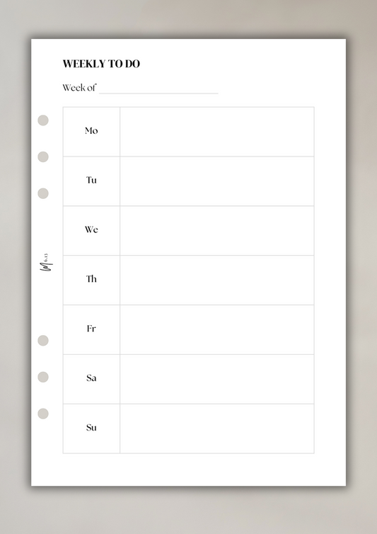 Weekly ToDo Version 1