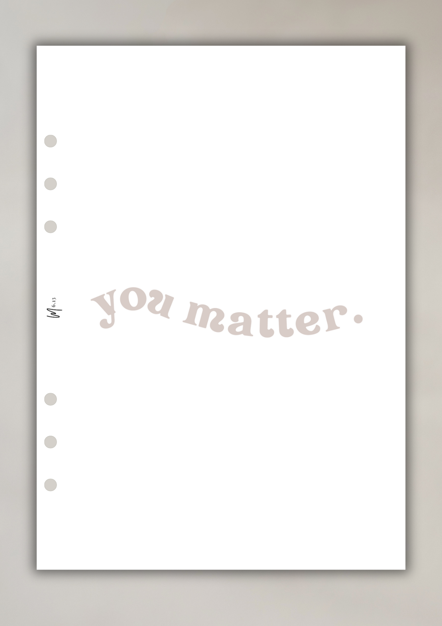 You matter